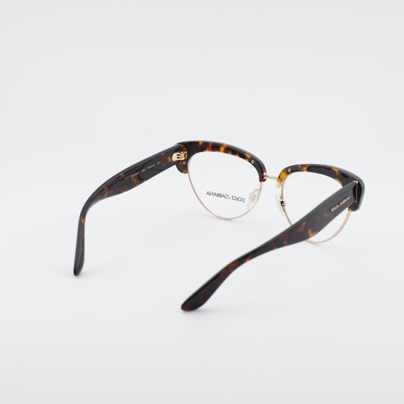 Dolce & Gabbana DG3247 502 Eyeglasses Cat Eye Havana/Gold 53mm Frame - Picture 5 of 10